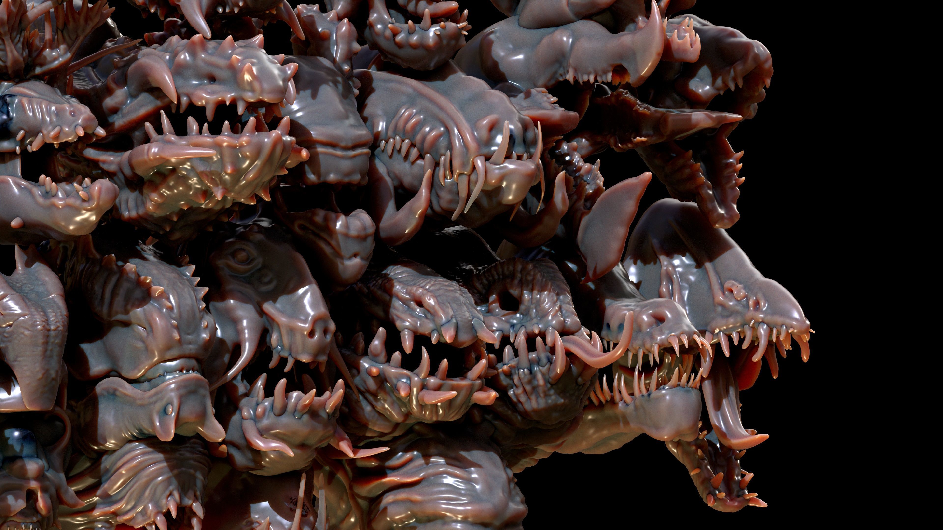 40 Jaws And Head-Creature And Character Head-Dragon-Vol 04 3D model_21