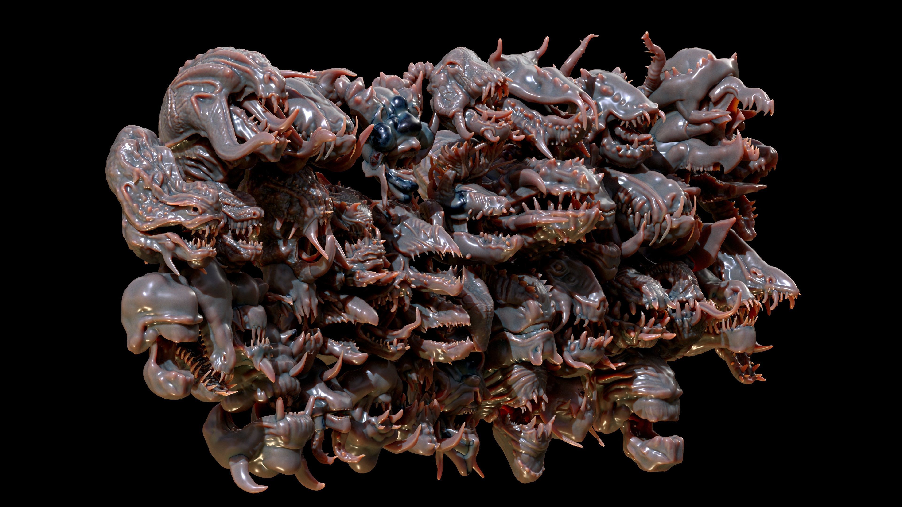 40 Jaws And Head-Creature And Character Head-Dragon-Vol 04 3D model_18