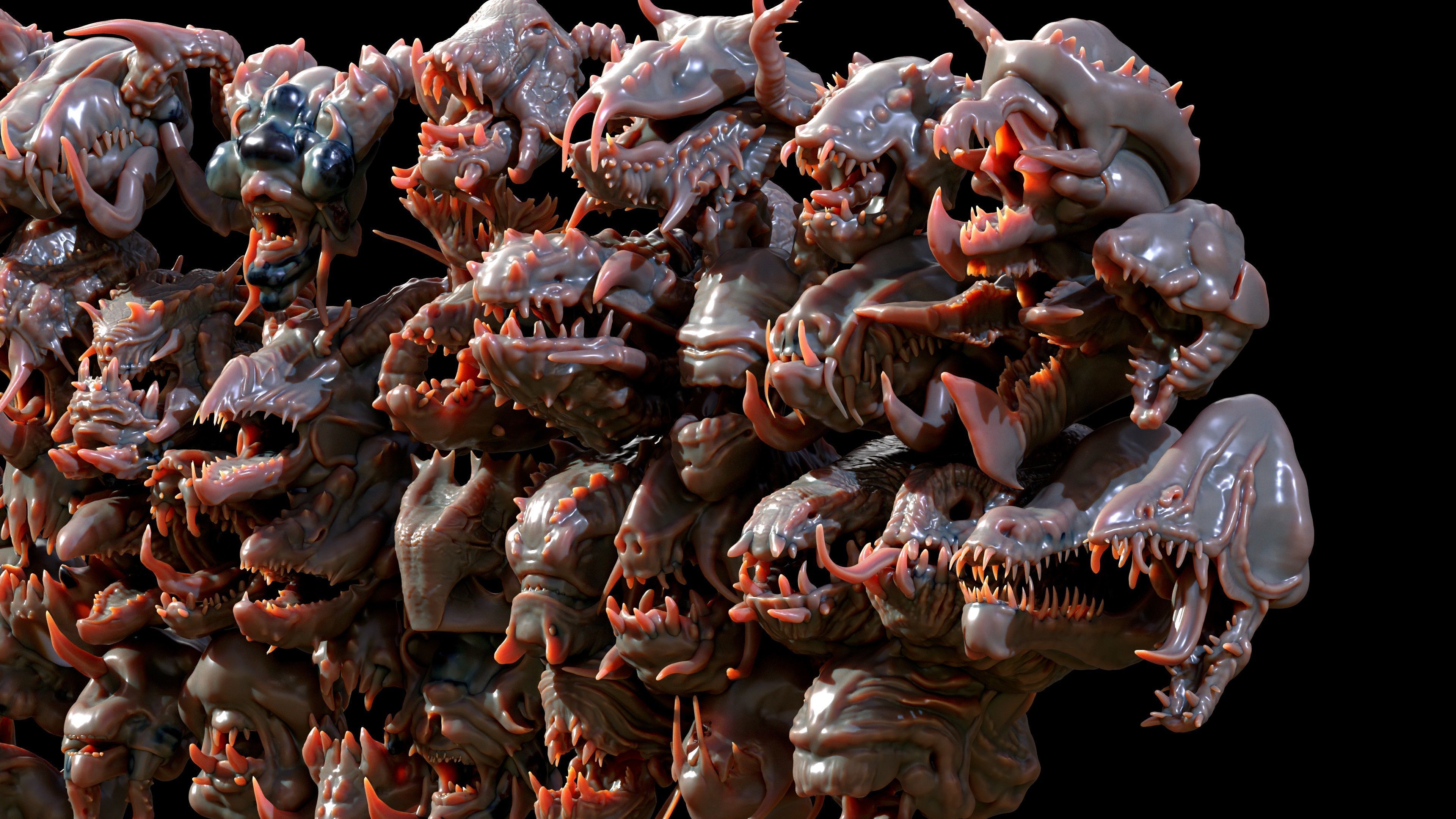 40 Jaws And Head-Creature And Character Head-Dragon-Vol 04 3D model_17