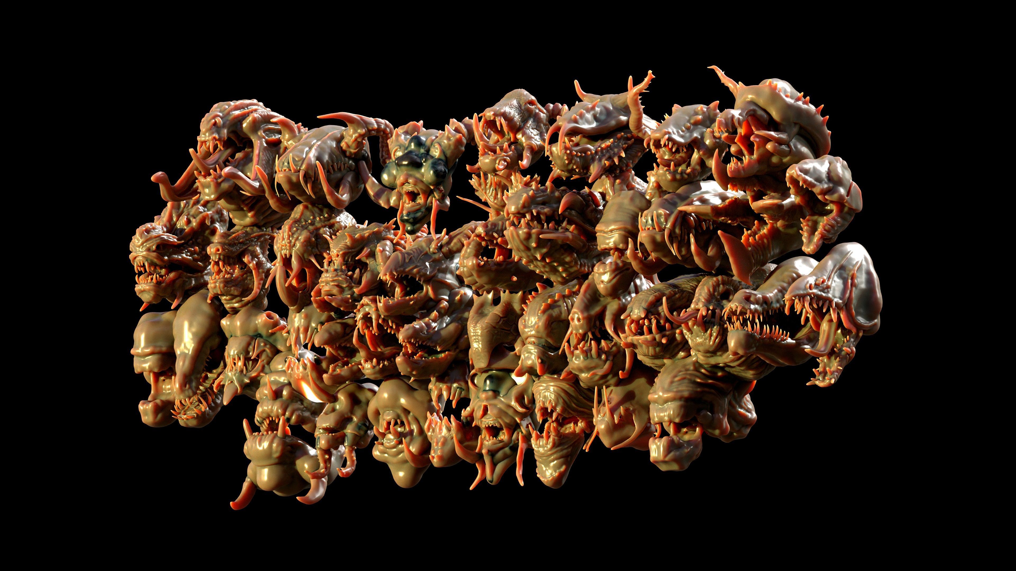 40 Jaws And Head-Creature And Character Head-Dragon-Vol 04 3D model_26