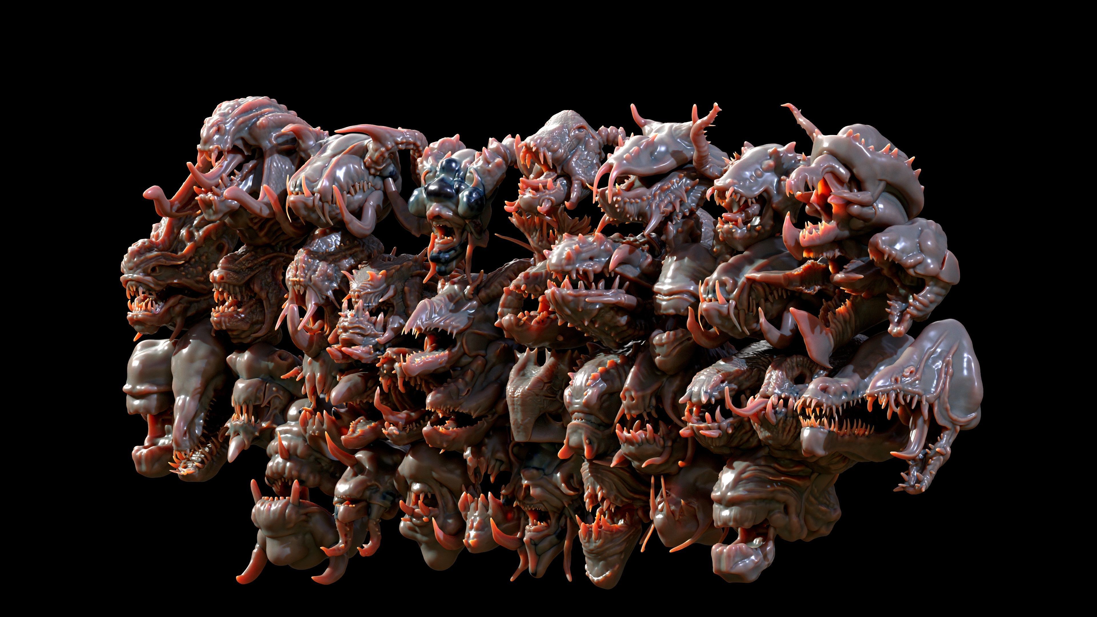 40 Jaws And Head-Creature And Character Head-Dragon-Vol 04 3D model_16
