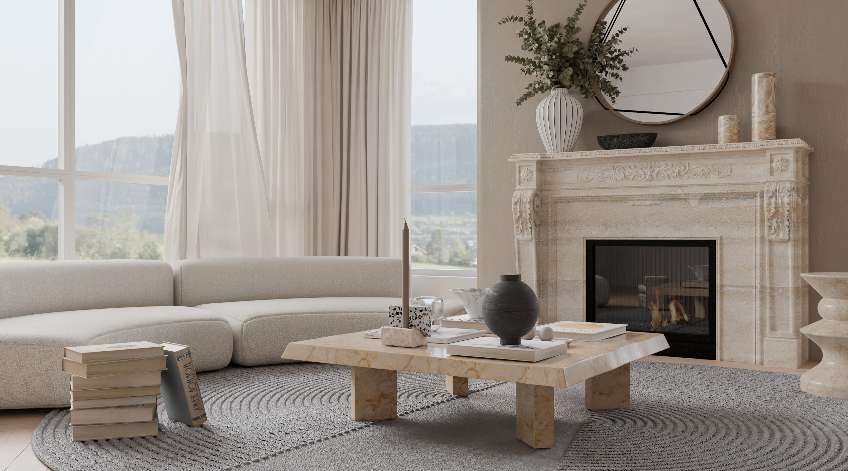 Interior livingroom 3D model_1