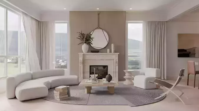 Interior livingroom 3D model