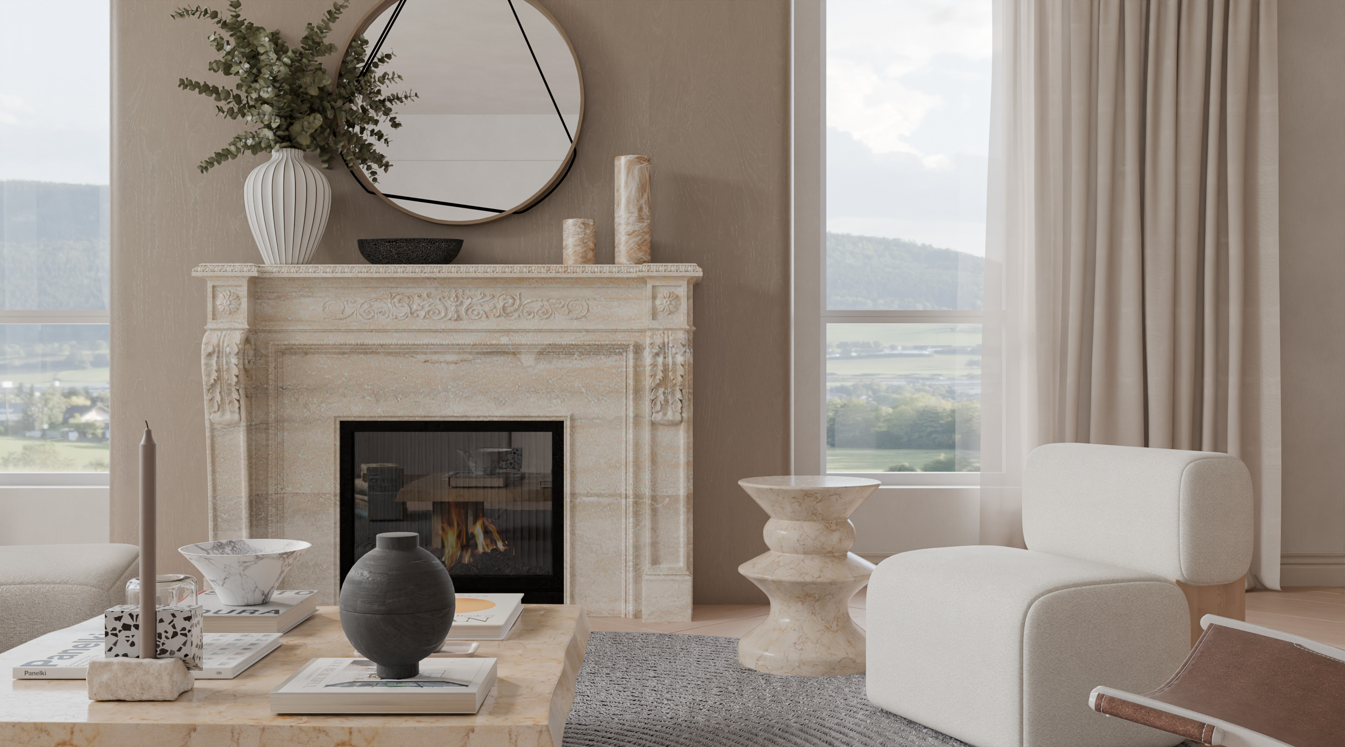 Interior livingroom 3D model_2