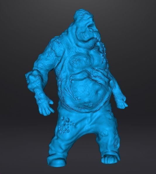 PUKING FAT ZOMBIE MINIATURE MODEL FIGURE FANTASY HORROR GAME RPG 3D print model_10