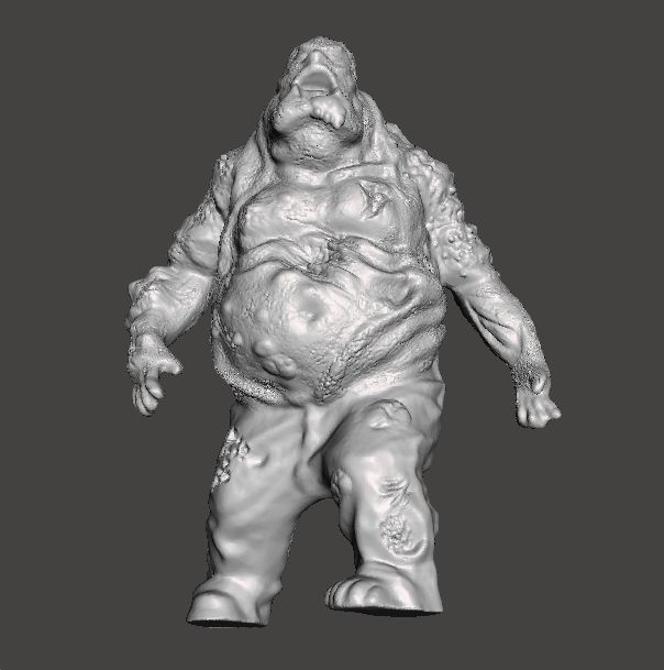 PUKING FAT ZOMBIE MINIATURE MODEL FIGURE FANTASY HORROR GAME RPG 3D print model_8