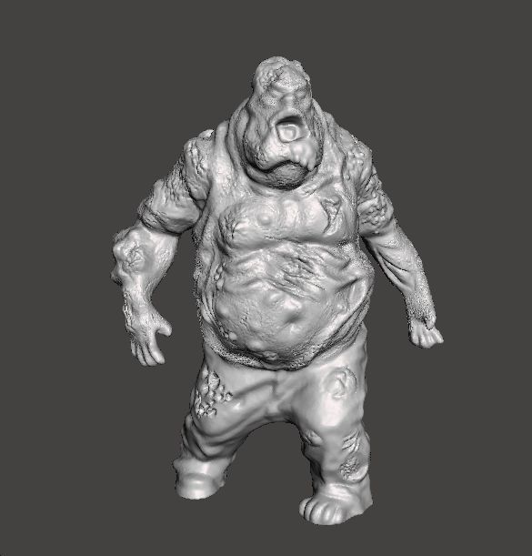 PUKING FAT ZOMBIE MINIATURE MODEL FIGURE FANTASY HORROR GAME RPG 3D print model_3