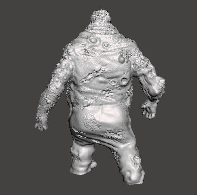 PUKING FAT ZOMBIE MINIATURE MODEL FIGURE FANTASY HORROR GAME RPG 3D print model_6