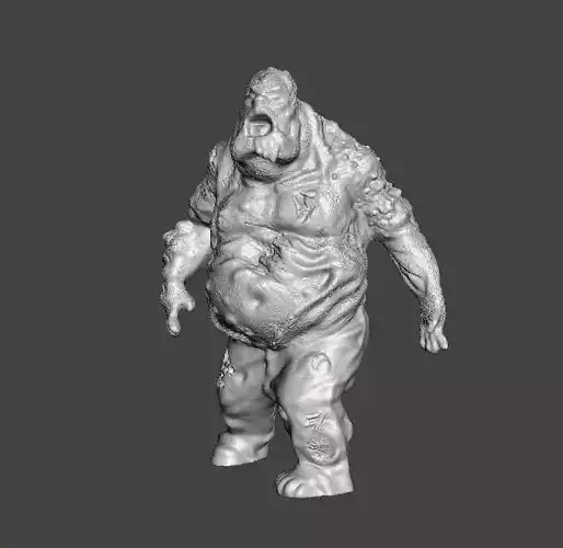 PUKING FAT ZOMBIE MINIATURE MODEL FIGURE FANTASY HORROR GAME RPG 3D print model
