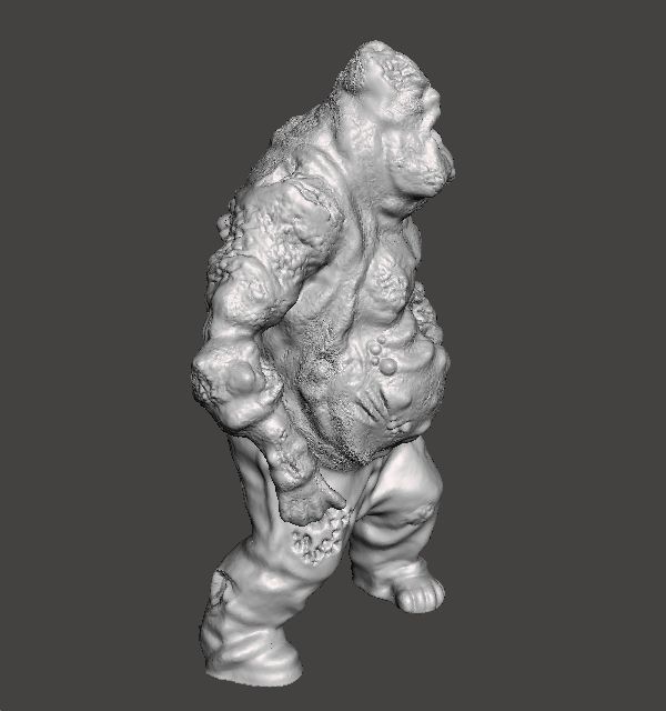 PUKING FAT ZOMBIE MINIATURE MODEL FIGURE FANTASY HORROR GAME RPG 3D print model_5