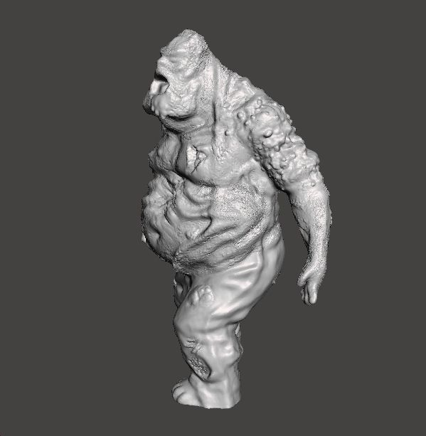 PUKING FAT ZOMBIE MINIATURE MODEL FIGURE FANTASY HORROR GAME RPG 3D print model_4
