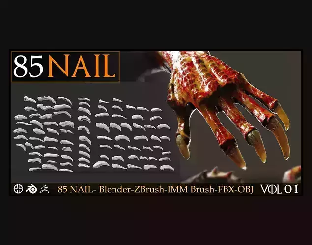85 Nail -Character And Creature Brush-Dragon-Character-Vol 01