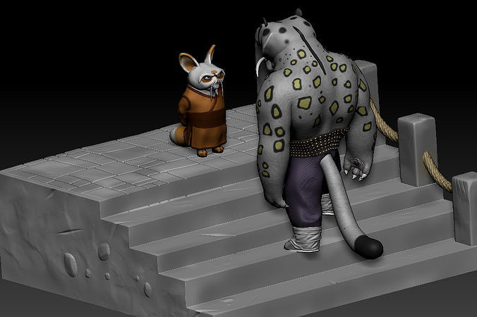 tai lung and master shifu 3D print model