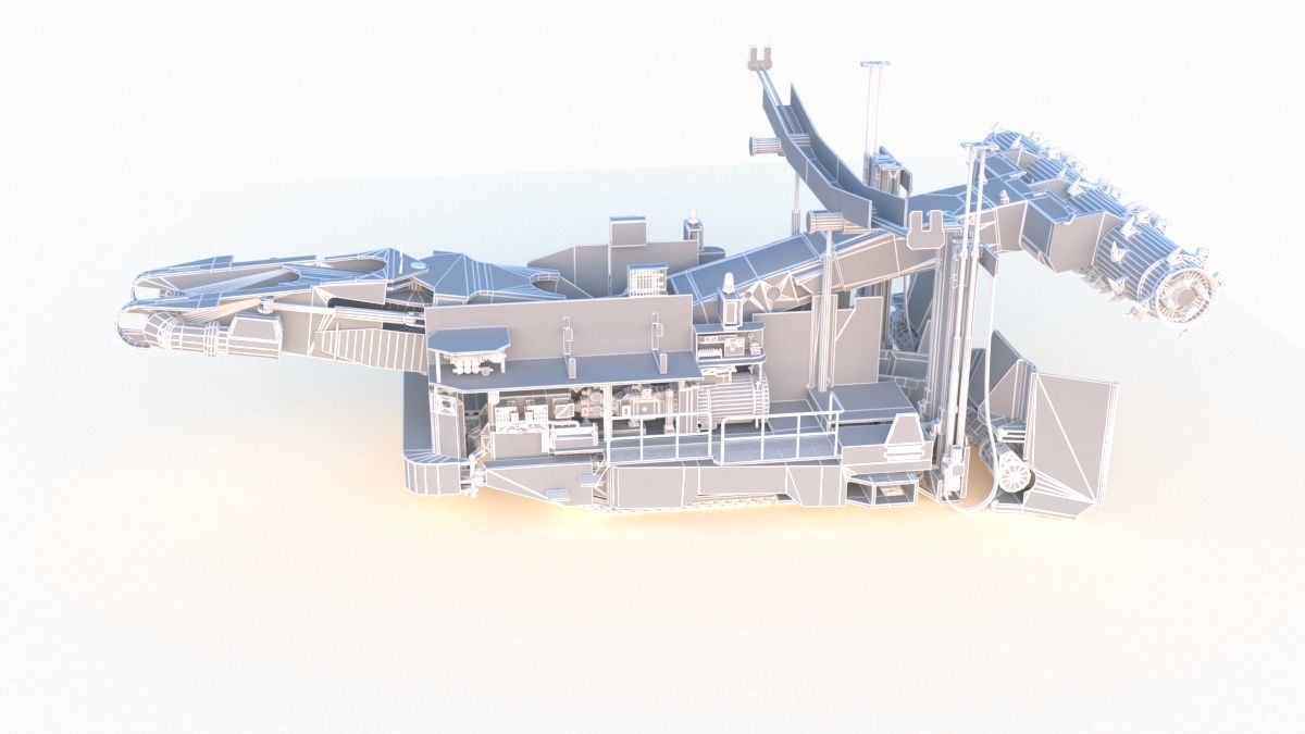 Anchor Digging Integrated Machine 3D model_12