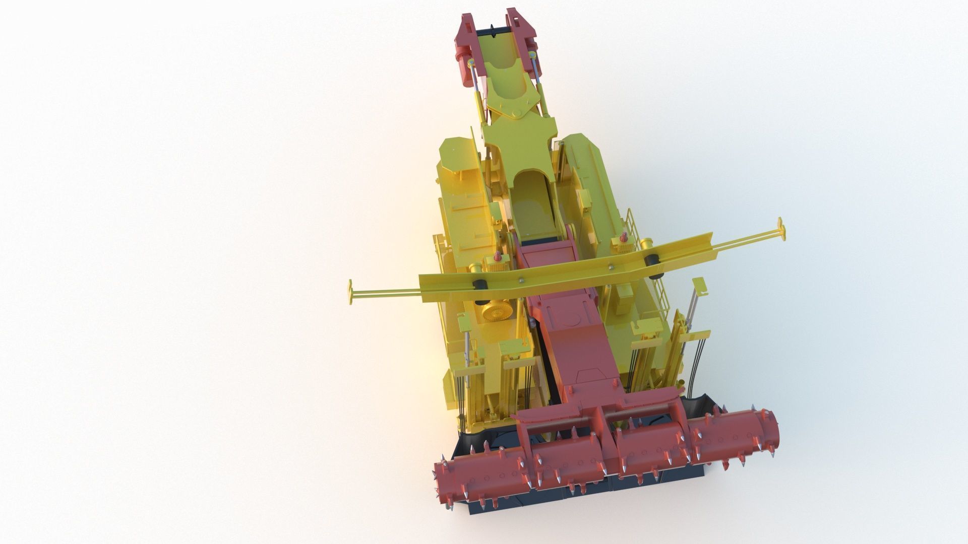 Anchor Digging Integrated Machine 3D model_5