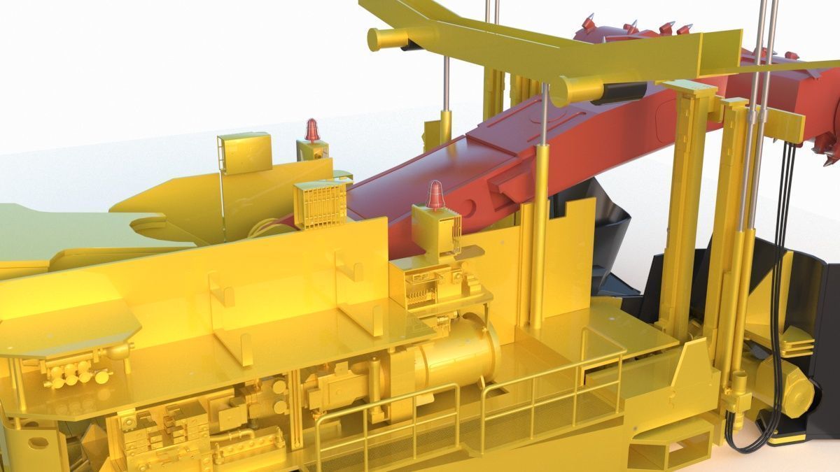 Anchor Digging Integrated Machine 3D model_9