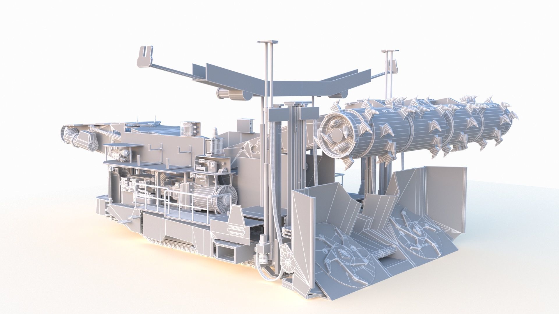 Anchor Digging Integrated Machine 3D model_10