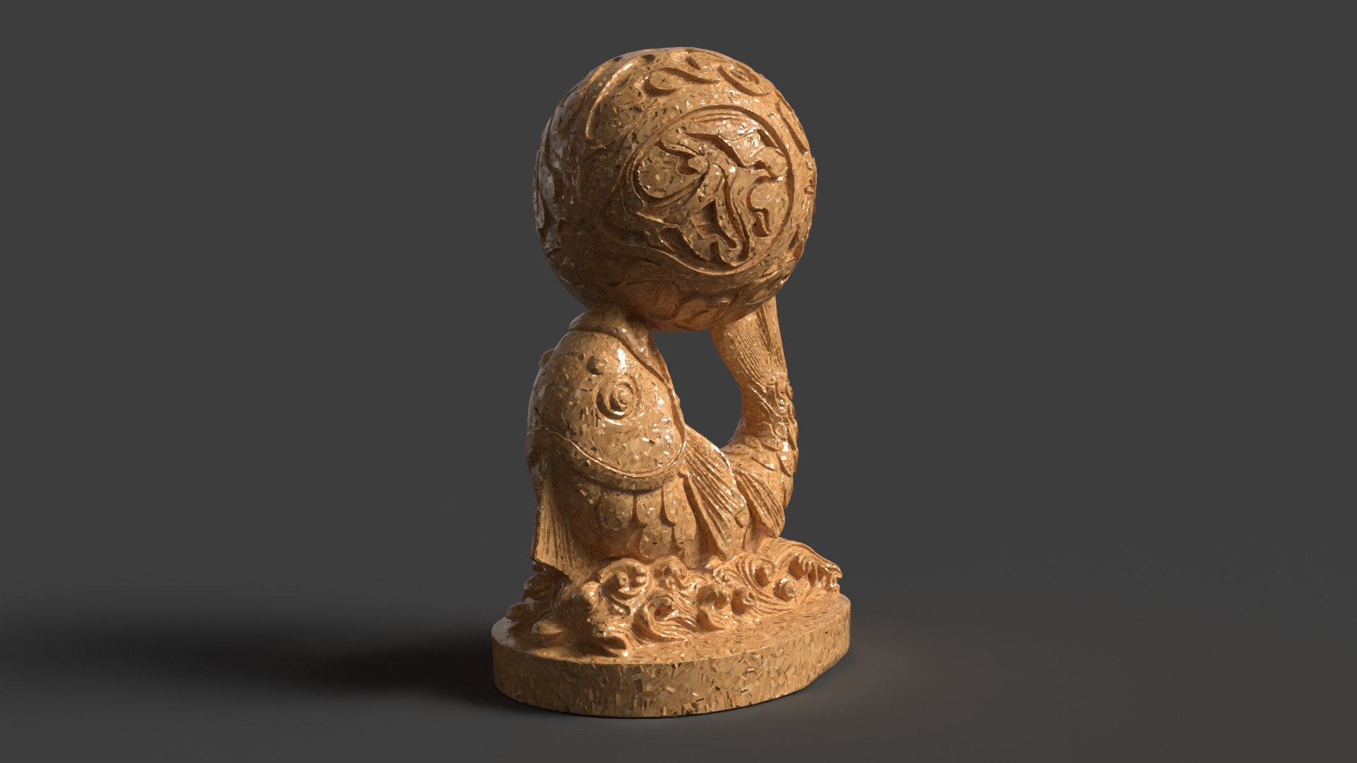 Chinese bamboo fish  Low-poly 3D model_6