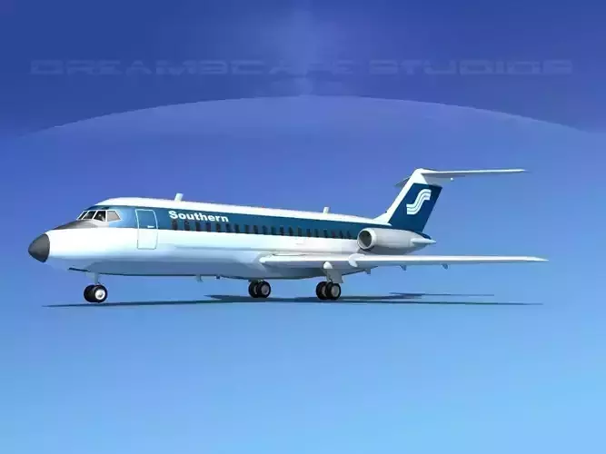 Douglas DC-9-15 Southern 2 3D model