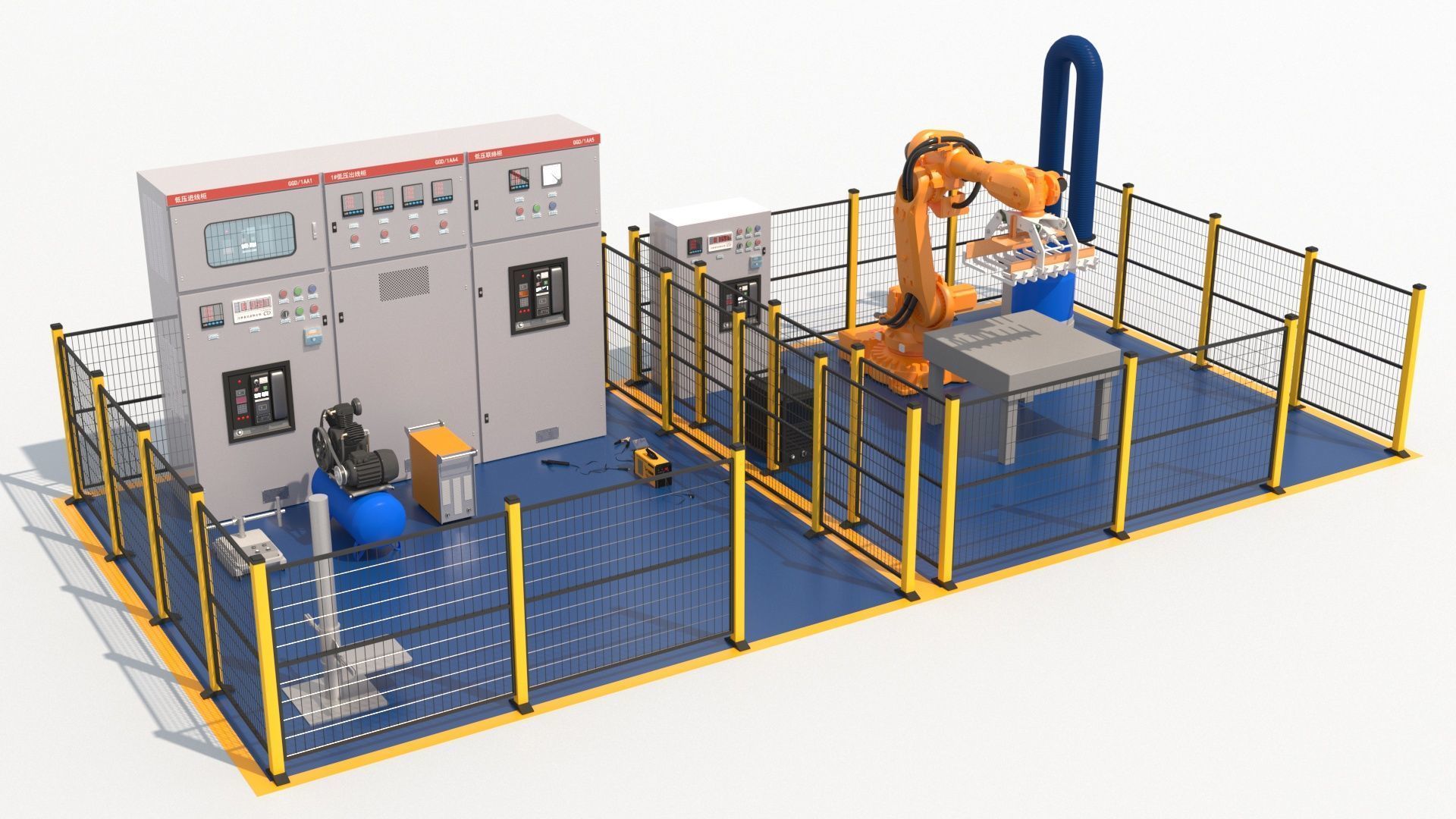 Robotic Automated Welding Workstation 3D model_1