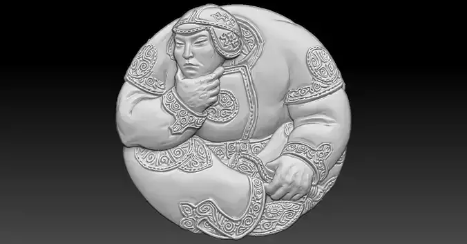1 Genghis Khan CNC Relief Model 3D print model