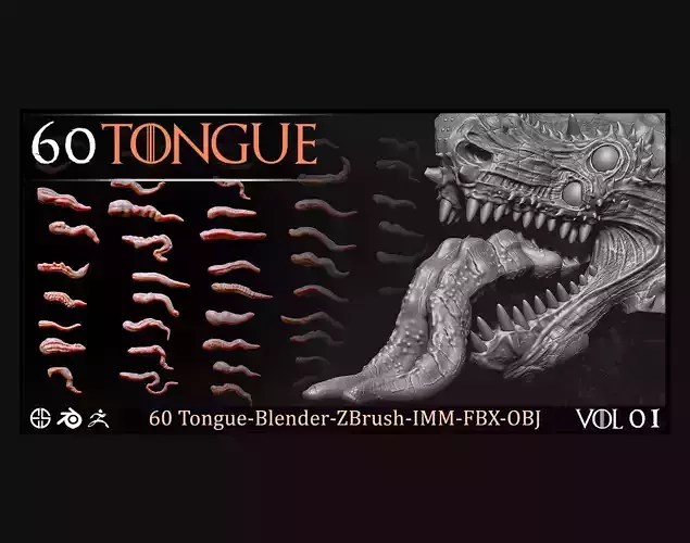 Tongue-60 Tongue-Creatures-IMM-Characters And Animals-Vol 01 3D model