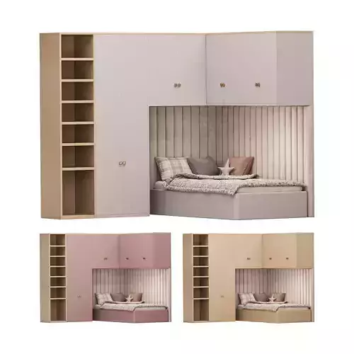 Childrens bunk bed 31 3D model