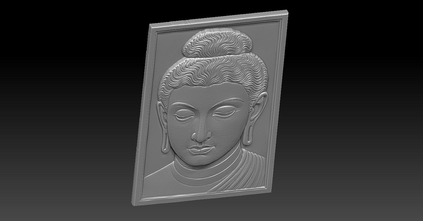 8 BUDDHA CNC Relief Model 3D print model_4