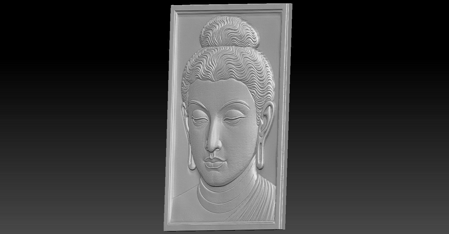 8 BUDDHA CNC Relief Model 3D print model_2