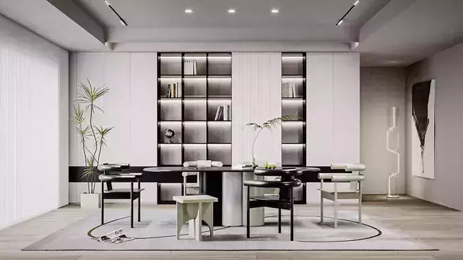 Dining Room Colection 01 for Unreal Engine 3D model 2