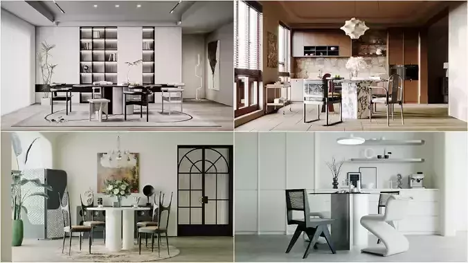 Dining Room Colection 01 for Unreal Engine