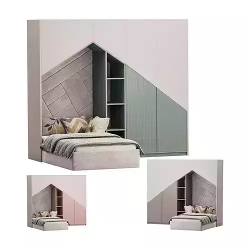 Childrens bunk bed 32 3D model