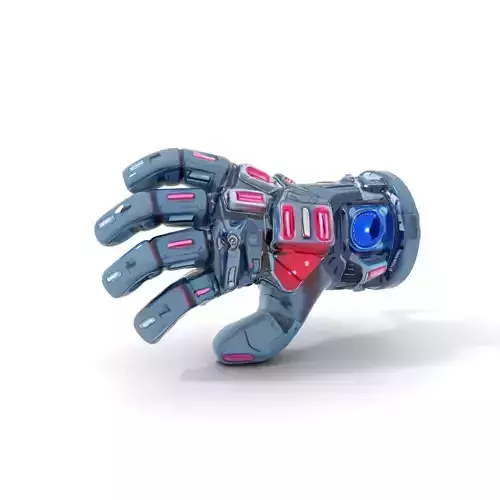 Futuristic Robotic Hand Model Pack with LED Details