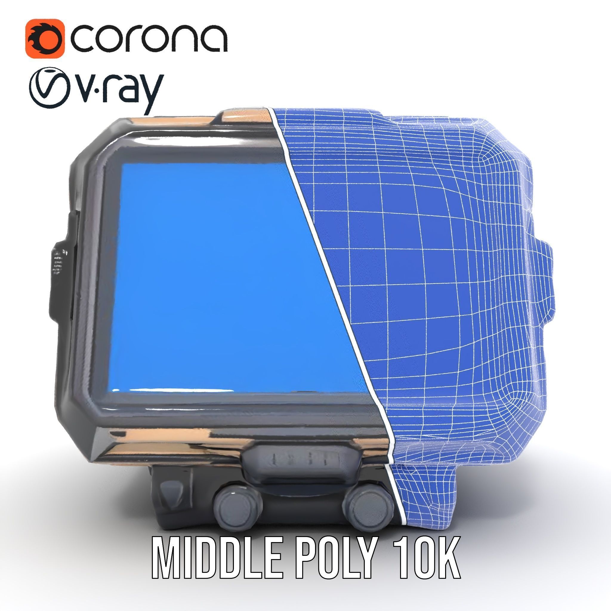 Futuristic Wrist Device Model Pack with Interactive Features Low-poly 3D model_26