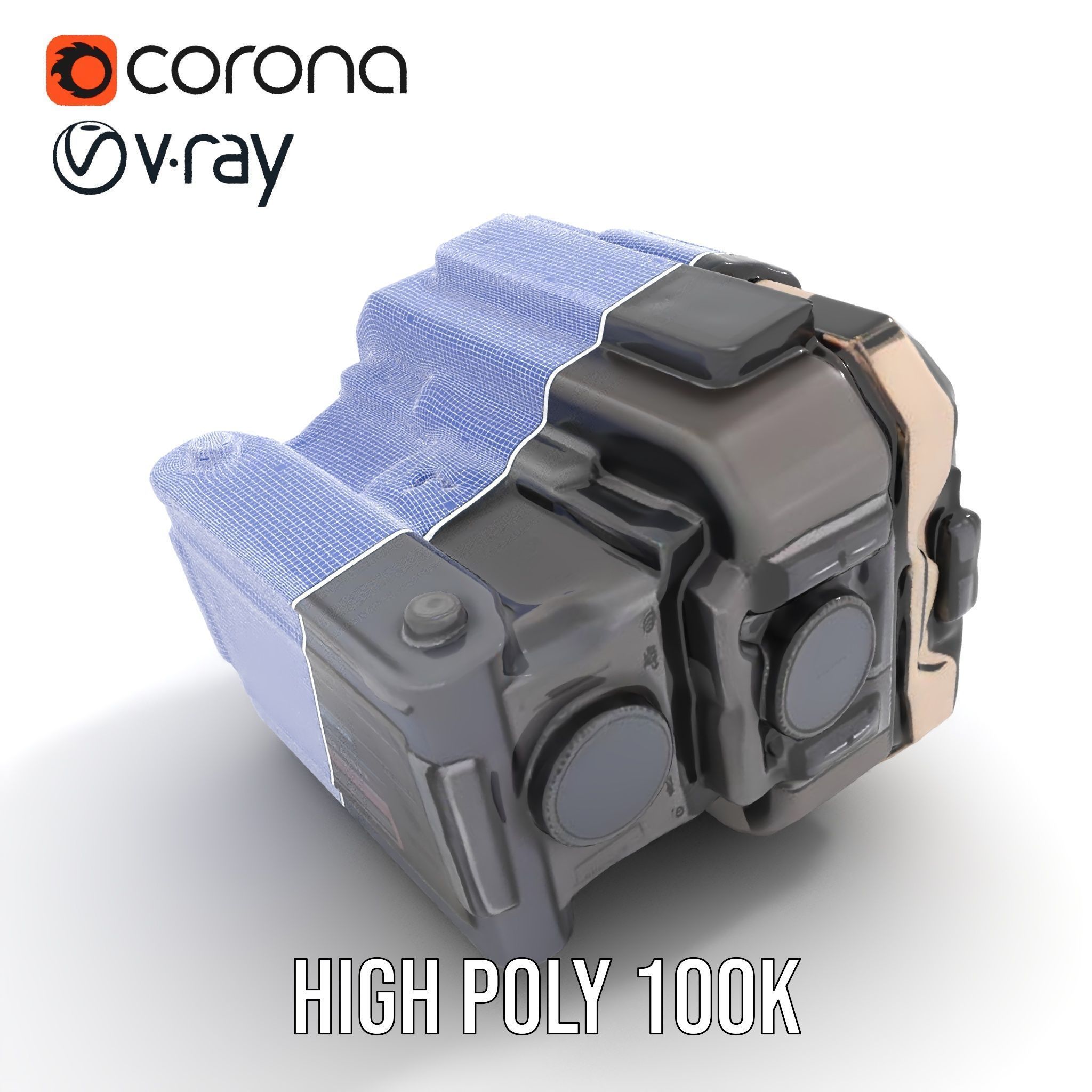 Futuristic Wrist Device Model Pack with Interactive Features Low-poly 3D model_31