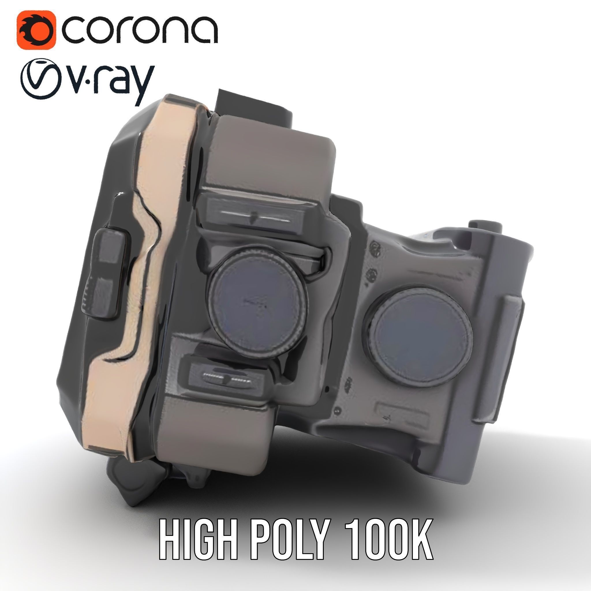 Futuristic Wrist Device Model Pack with Interactive Features Low-poly 3D model_20