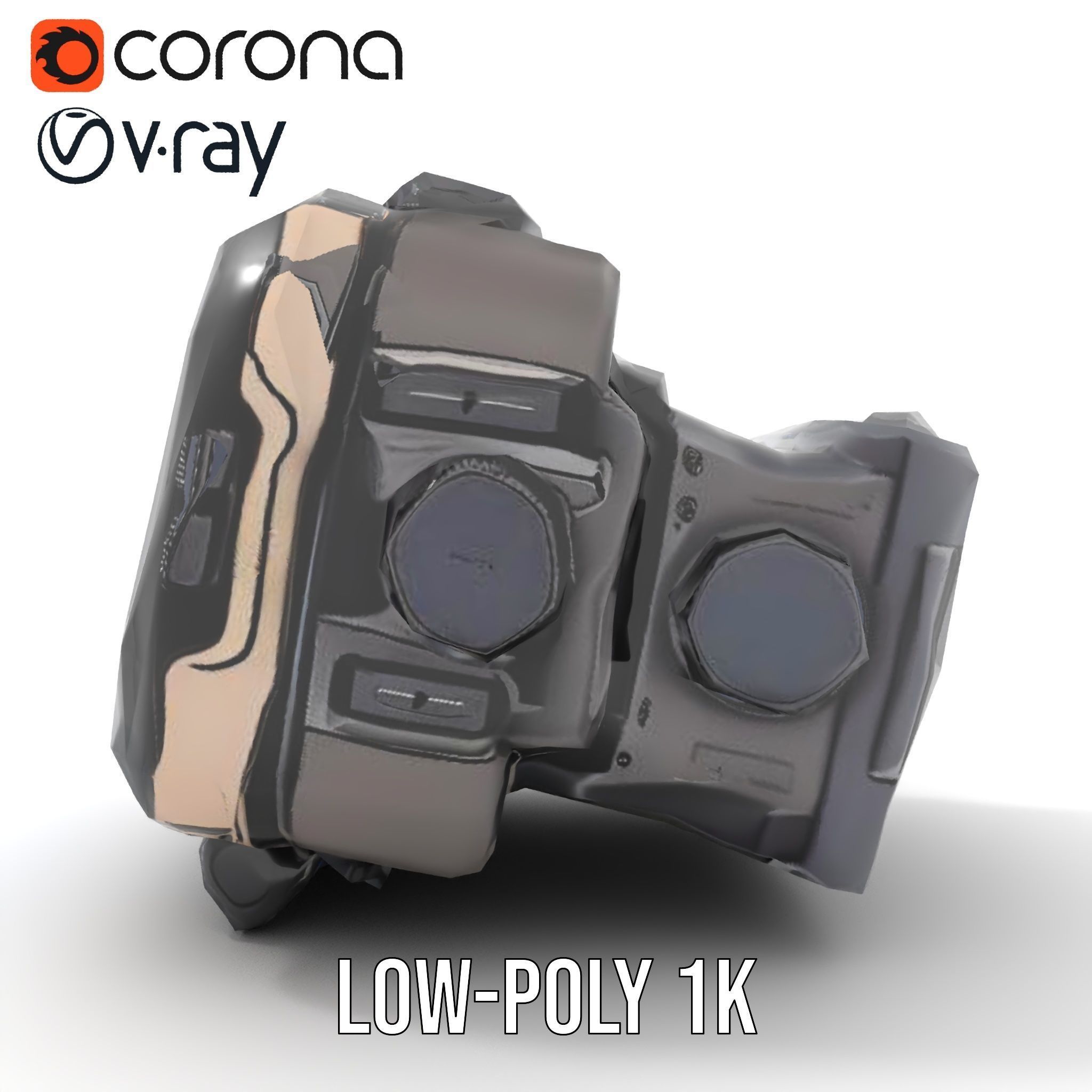 Futuristic Wrist Device Model Pack with Interactive Features Low-poly 3D model_7