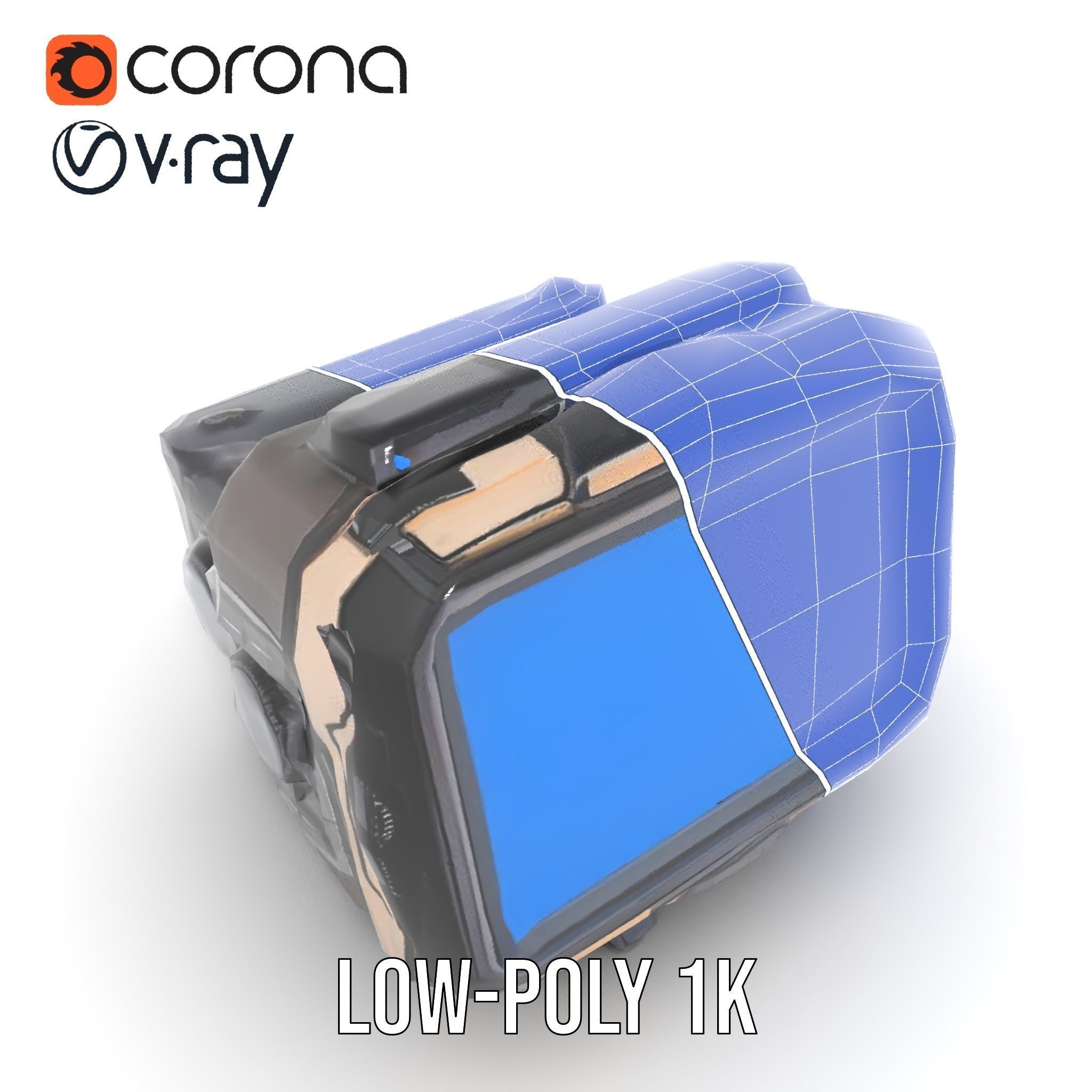 Futuristic Wrist Device Model Pack with Interactive Features Low-poly 3D model_19