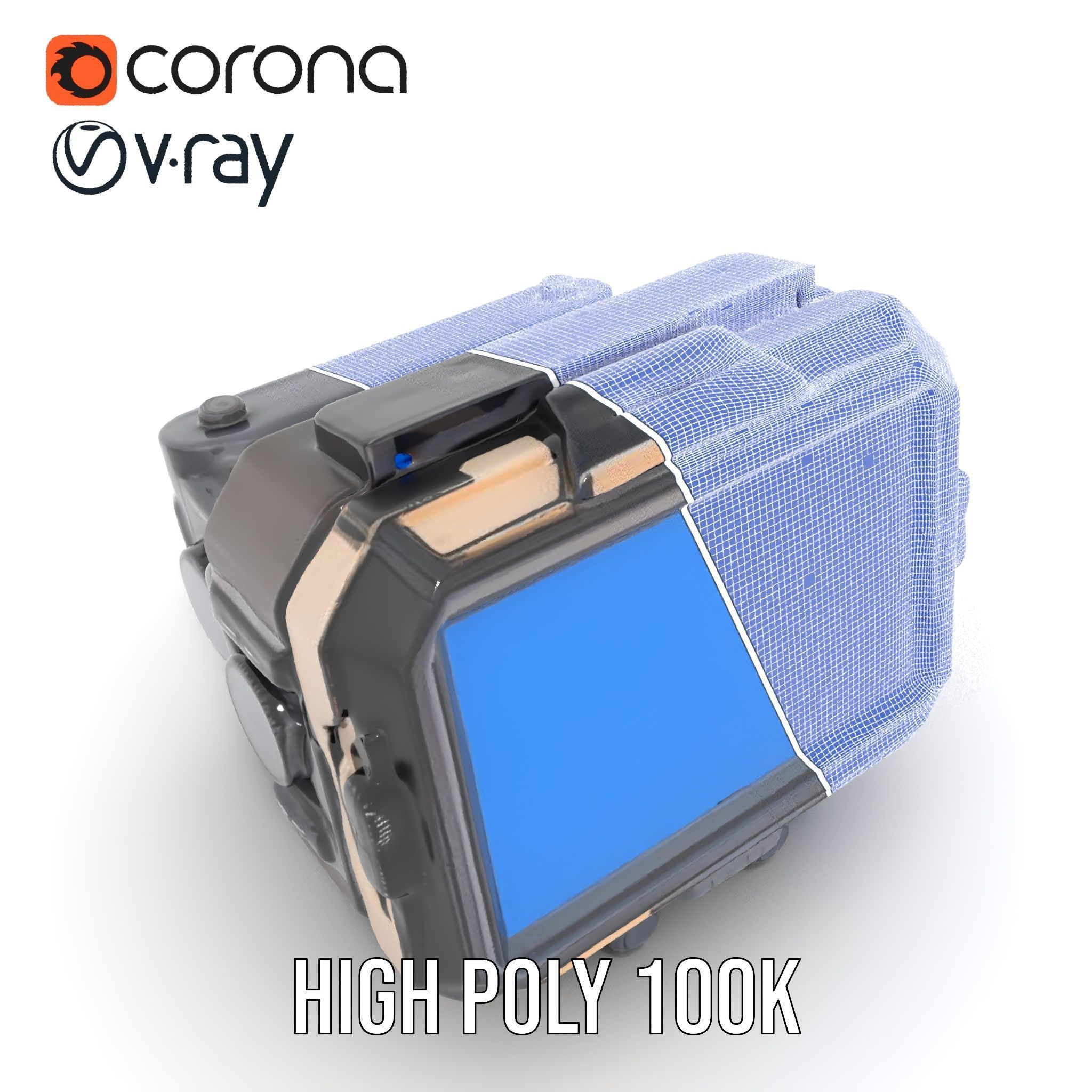 Futuristic Wrist Device Model Pack with Interactive Features Low-poly 3D model_32