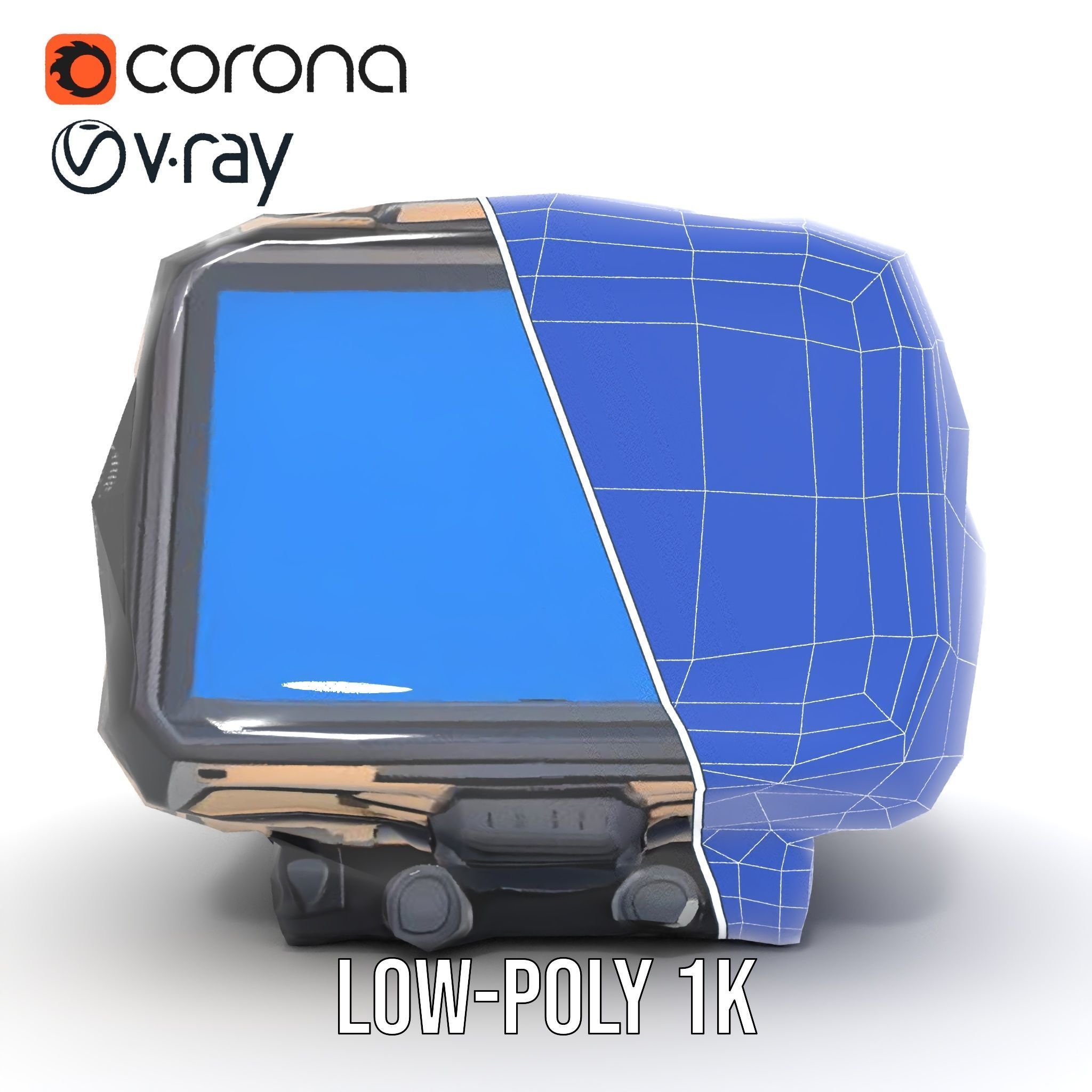 Futuristic Wrist Device Model Pack with Interactive Features Low-poly 3D model_30