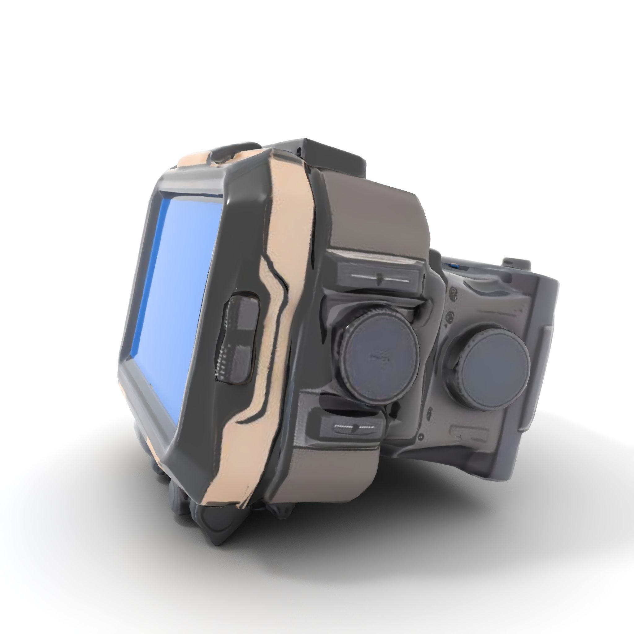 Futuristic Wrist Device Model Pack with Interactive Features Low-poly 3D model_6