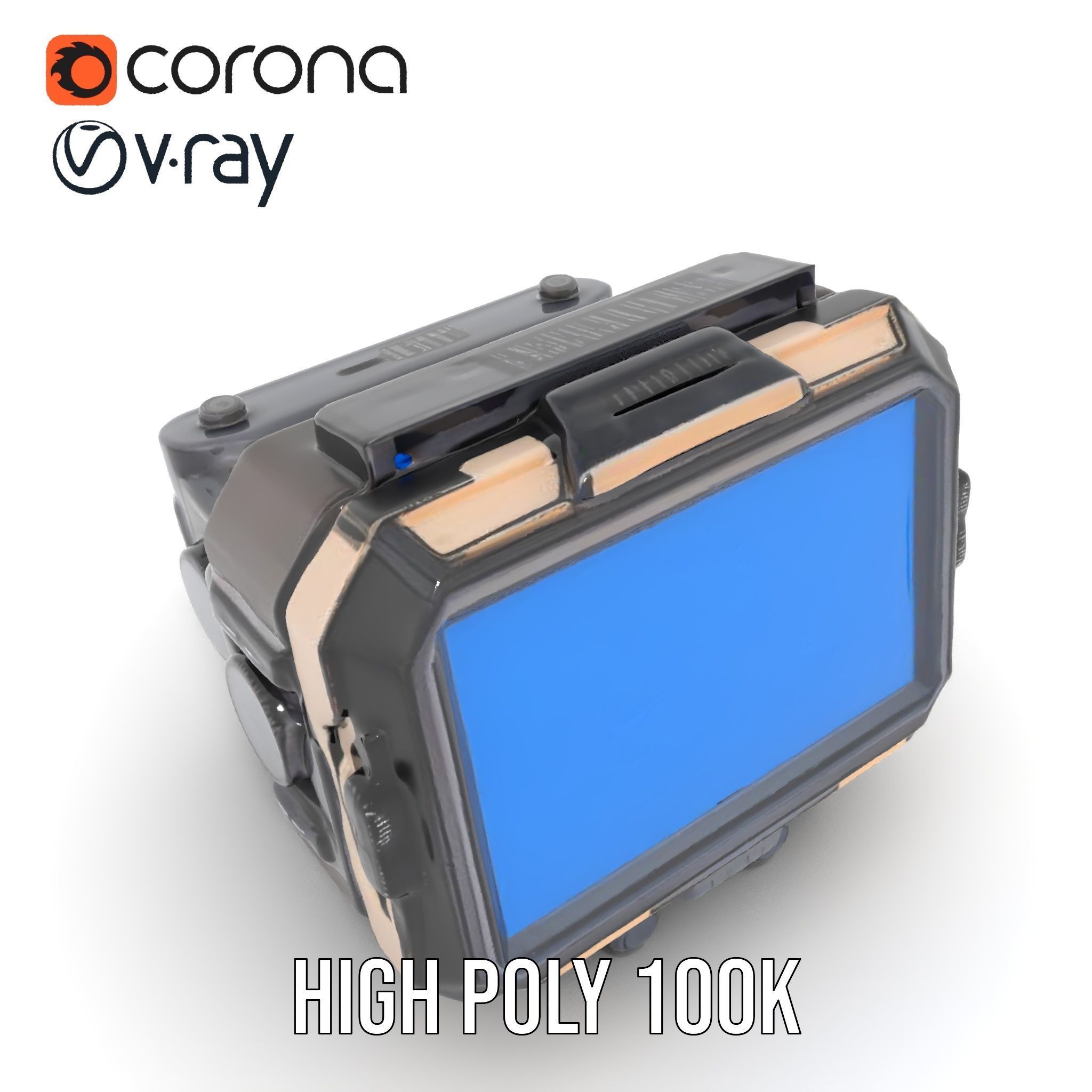 Futuristic Wrist Device Model Pack with Interactive Features Low-poly 3D model_12