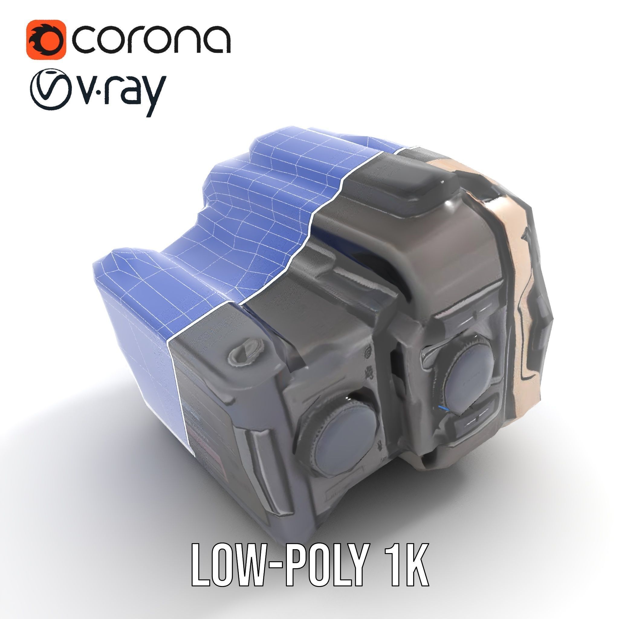 Futuristic Wrist Device Model Pack with Interactive Features Low-poly 3D model_25