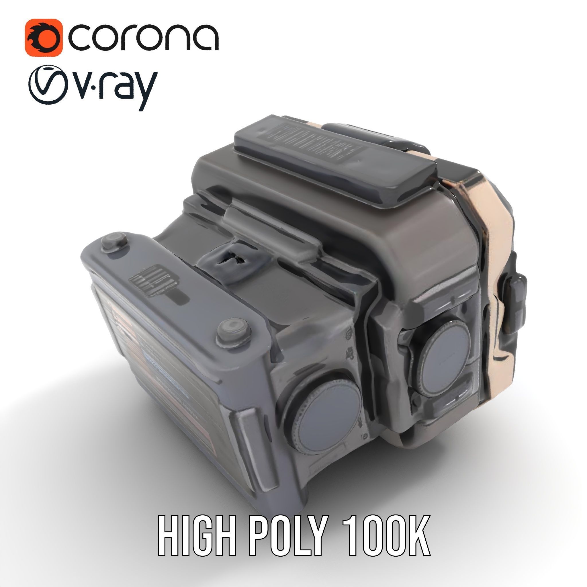 Futuristic Wrist Device Model Pack with Interactive Features Low-poly 3D model_9