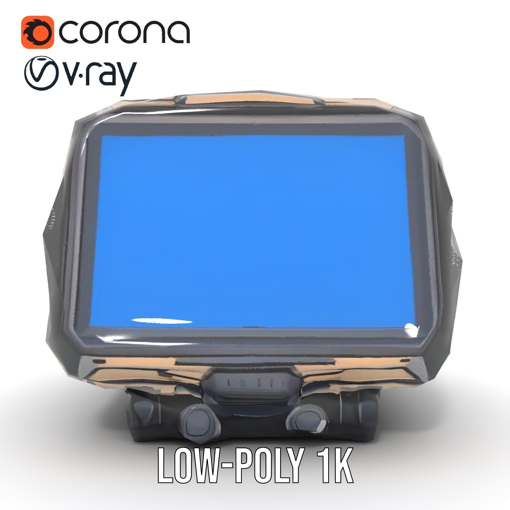 Futuristic Wrist Device Model Pack with Interactive Features Low-poly 3D model_8