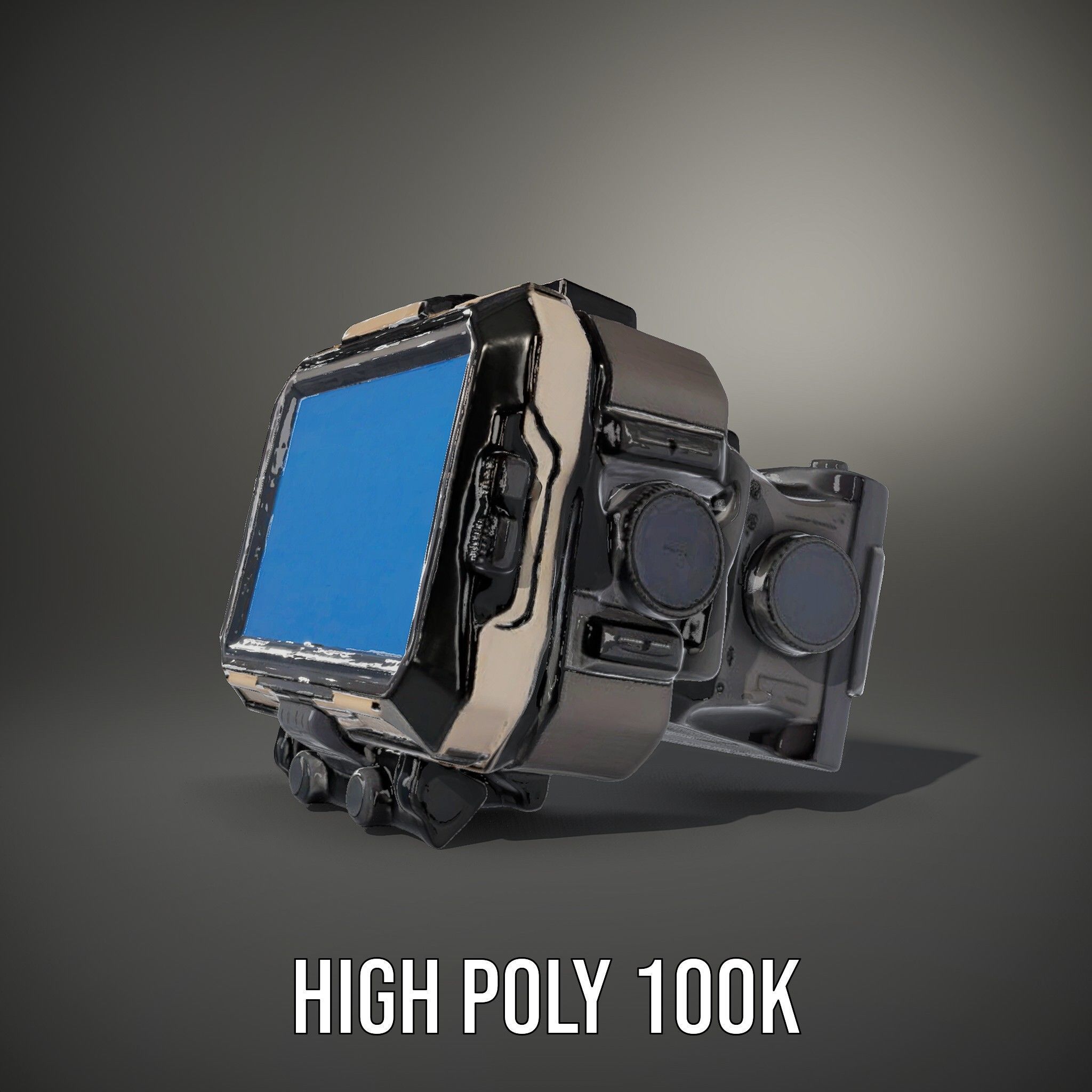 Futuristic Wrist Device Model Pack with Interactive Features Low-poly 3D model_23