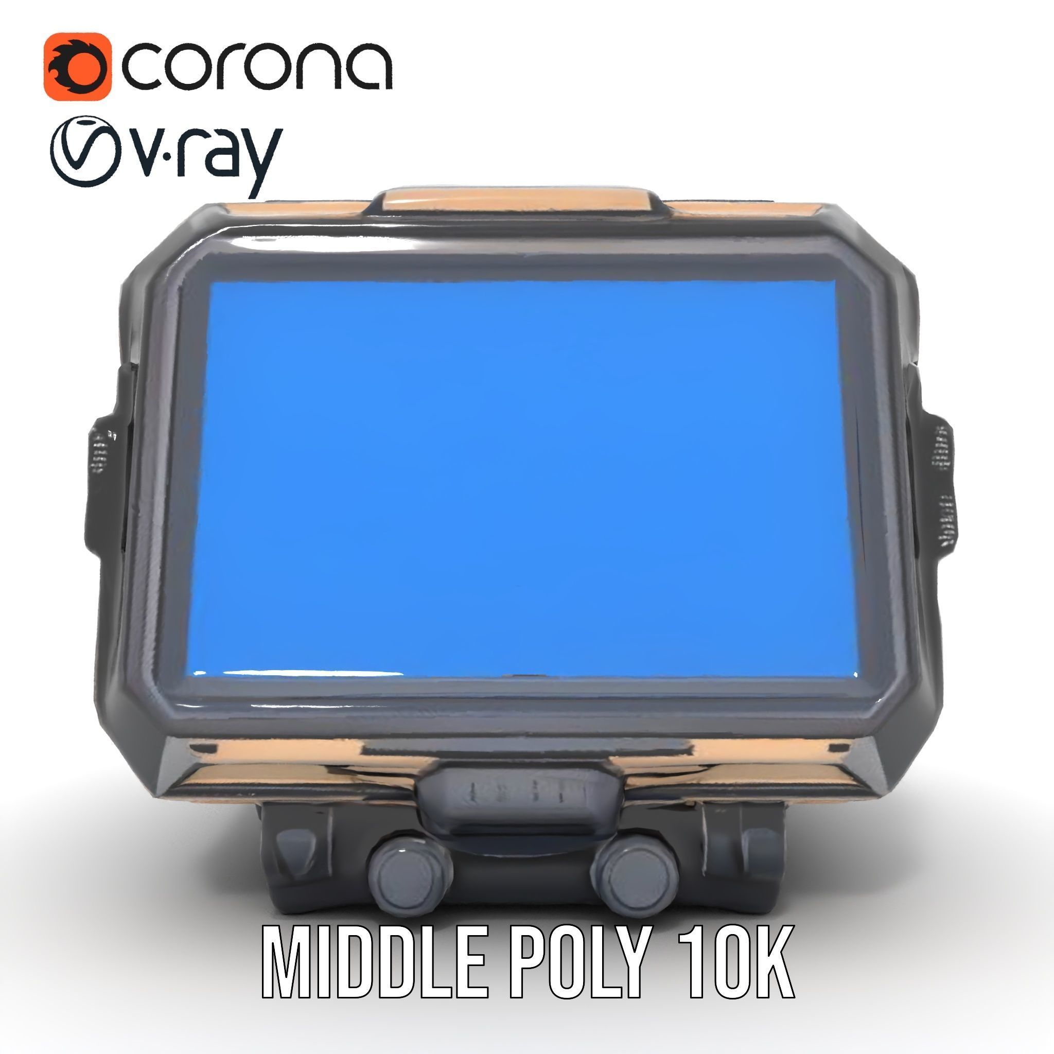 Futuristic Wrist Device Model Pack with Interactive Features Low-poly 3D model_13