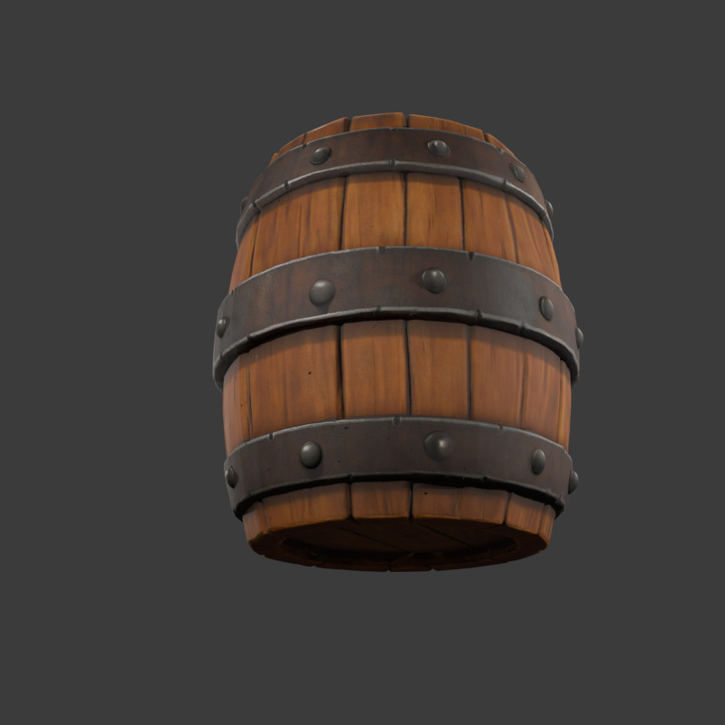 Barrel of Adventure 3D model_2