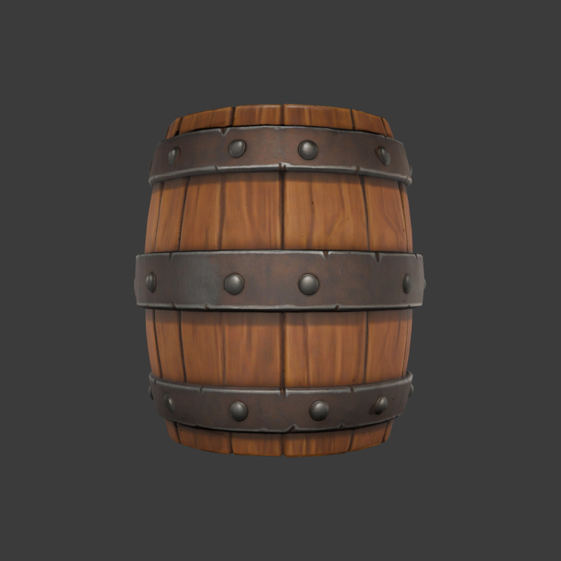 Barrel of Adventure 3D model_1
