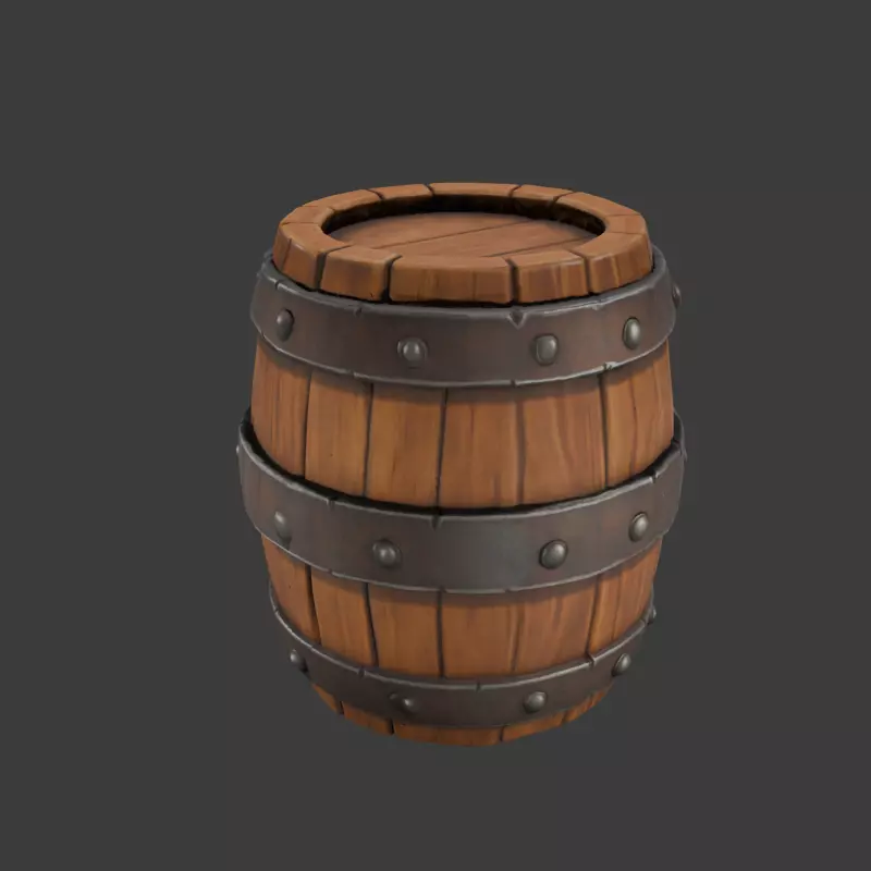 Barrel of Adventure 3D model_0